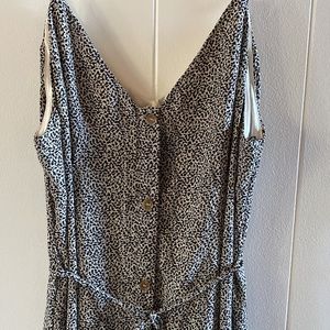 Black & white patterned maxi dress